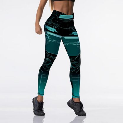 Women's High Waisted Leggings 12% Spandex High Waist Elastic Push Up Pants - Image 2