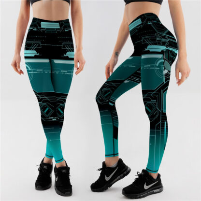 Women's High Waisted Leggings 12% Spandex High Waist Elastic Push Up Pants - Image 13