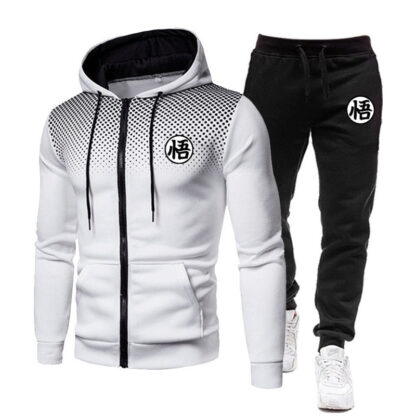 Dragon Master Gradient Zip Up Hoodie Tracksuit Joggers Workout Sweatpants - Image 5