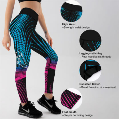Women's High Waisted Leggings 12% Spandex High Waist Elastic Push Up Pants - Image 15