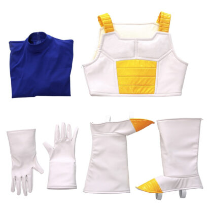 Dragon Warrior Cosplay Costume Jumpsuit Shoe Covers Gloves Vest Halloween Power Up - Image 6