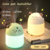 Cute Cat Air Humidifier Aromatherapy Diffuser With Night Light - Nebulizer Mist Maker