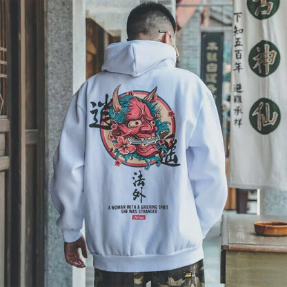 Samurai Demon Vintage Japanese Streetwear Hoodies - Image 11