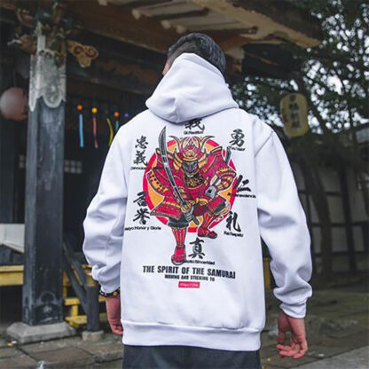 Samurai Demon Vintage Japanese Streetwear Hoodies - Image 4
