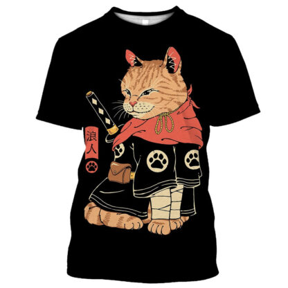 Samurai Dog Cat and More Japanese Irezumi Style T-Shirts - Image 6