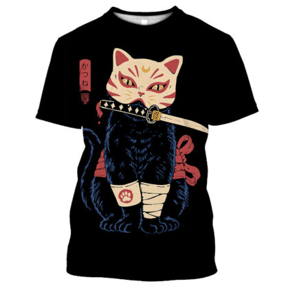 Samurai Dog Cat and More Japanese Irezumi Style T-Shirts - Image 7