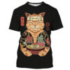 Samurai Dog Cat and More Japanese Irezumi Style T Shirts - Image 3