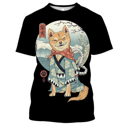 Samurai Dog Cat and More Japanese Irezumi Style T-Shirts - Image 9