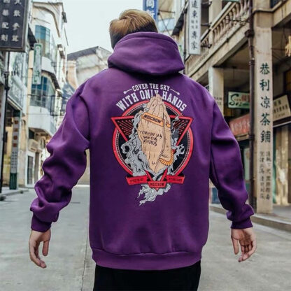 Samurai Demon Vintage Japanese Streetwear Hoodies - Image 8