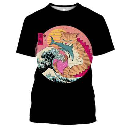 Samurai Dog Cat and More Japanese Irezumi Style T-Shirts - Image 3
