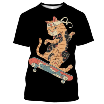 Samurai Dog Cat and More Japanese Irezumi Style T-Shirts - Image 13