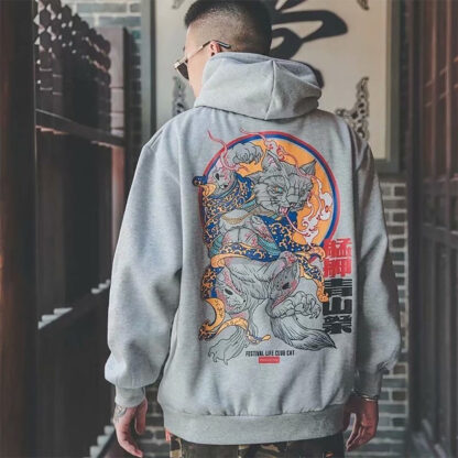 Samurai Demon Vintage Japanese Streetwear Hoodies - Image 5