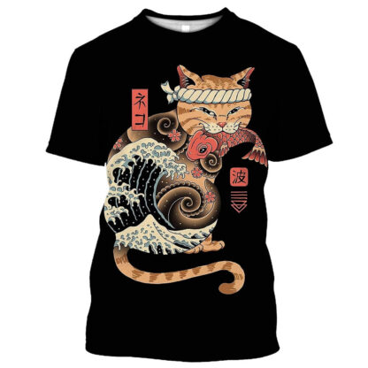 Samurai Dog Cat and More Japanese Irezumi Style T-Shirts - Image 17