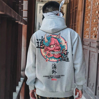 Samurai Demon Vintage Japanese Streetwear Hoodies - Image 14