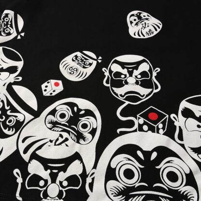 Japanese Daruma Doll Painted T-shirt - Image 4