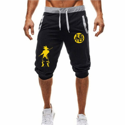 Dragon Fighter Ultra Instinct Shorts Black and Yellow - Superhero Gym Gear