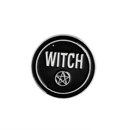 Halloween Party Accessories Punk Dark Black Ouija Moon dagger heart crystal ball spells witches coffin Enamel lapel pin Badge - Image 10