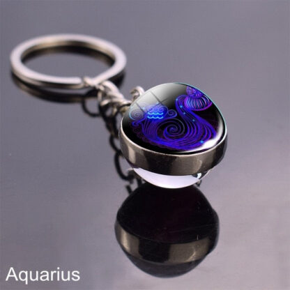 Zodiac Sign Constellation Sphere Keychain - Image 2