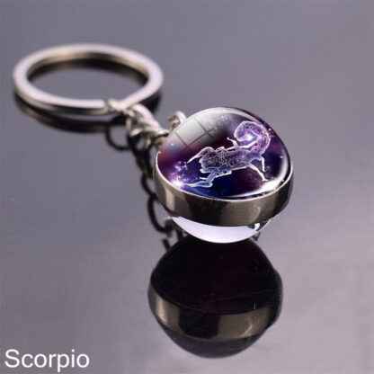 Zodiac Sign Constellation Sphere Keychain - Image 52