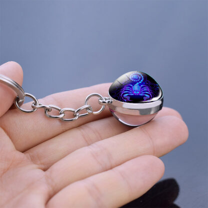 Zodiac Sign Constellation Sphere Keychain - Image 56