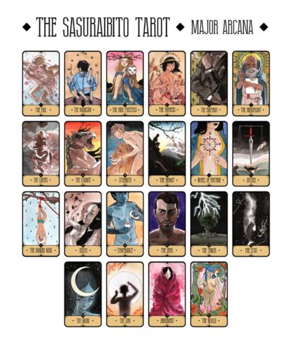 The Sasuraibito Tarot 78 Card Deck and 63-page guidebook Original Divination Gilt Edge with Box - Image 14