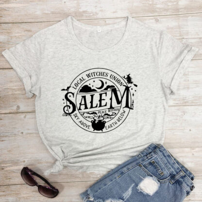 Local Witches Union Wiccan Salem T-shirt Short Sleeve - Sky Above Earth Below - Image 8