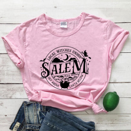 Local Witches Union Wiccan Salem T-shirt Short Sleeve - Sky Above Earth Below - Image 10