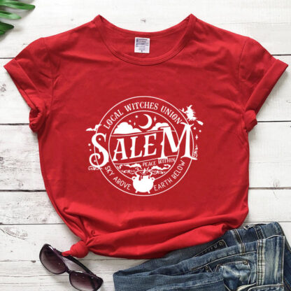 Local Witches Union Wiccan Salem T-shirt Short Sleeve - Sky Above Earth Below - Image 16
