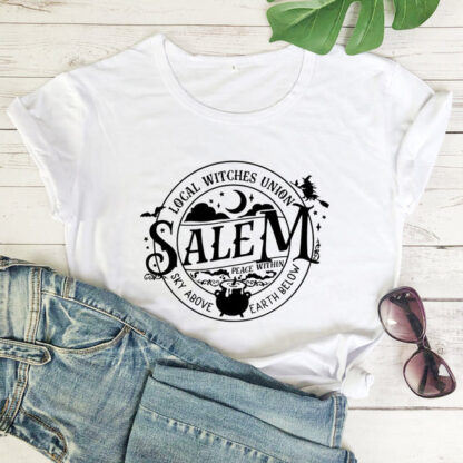 Local Witches Union Wiccan Salem T-shirt Short Sleeve - Sky Above Earth Below - Image 6