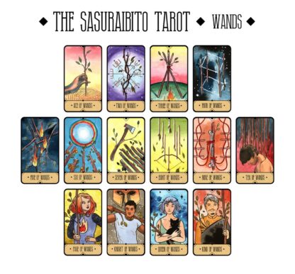 The Sasuraibito Tarot 78 Card Deck and 63-page guidebook Original Divination Gilt Edge with Box - Image 26