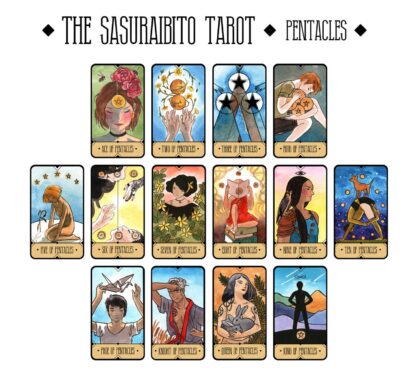 The Sasuraibito Tarot 78 Card Deck and 63-page guidebook Original Divination Gilt Edge with Box - Image 8
