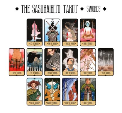 The Sasuraibito Tarot 78 Card Deck and 63-page guidebook Original Divination Gilt Edge with Box - Image 3