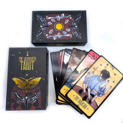 The Sasuraibito Tarot 78 Card Deck and 63-page guidebook Original Divination Gilt Edge with Box - Image 6