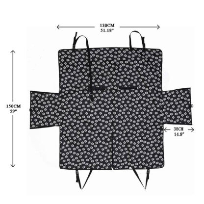 Pup King Backseat Pet Carrier - Waterproof Dog Car seat Cover Mat/Protector with Safety Belt - Superhero Gym Gear