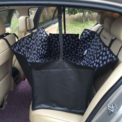 Pup King Backseat Pet Carrier - Waterproof Dog Car seat Cover Mat/Protector with Safety Belt - Superhero Gym Gear