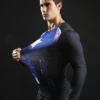 Superhero Inspired America Compression Shirts - Long Sleeve - Image 4