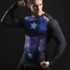 Superhero Inspired America Compression Shirts - Long Sleeve - Image 3