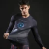 Iron Superhero Inspired Compression Shirt - Long Sleeve - Image 4