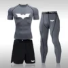 Bat Set 3 Piece Compression Rashgard - Short or Long Sleeve Quick Dry - Workout Shorts - Compression Pants - Image 26