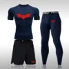 Bat Set 3 Piece Compression Rashgard - Short or Long Sleeve Quick Dry - Workout Shorts - Compression Pants - Image 25