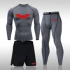 Bat Set 3 Piece Compression Rashgard - Short or Long Sleeve Quick Dry - Workout Shorts - Compression Pants - Image 12