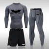 Bat Set 3 Piece Compression Rashgard - Short or Long Sleeve Quick Dry - Workout Shorts - Compression Pants - Image 2
