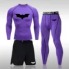 Bat Set 3 Piece Compression Rashgard - Short or Long Sleeve Quick Dry - Workout Shorts - Compression Pants - Image 21