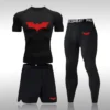 Bat Set 3 Piece Compression Rashgard - Short or Long Sleeve Quick Dry - Workout Shorts - Compression Pants - Image 23