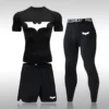 Bat Set 3 Piece Compression Rashgard - Short or Long Sleeve Quick Dry - Workout Shorts - Compression Pants - Image 22