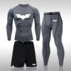 Bat Set 3 Piece Compression Rashgard - Short or Long Sleeve Quick Dry - Workout Shorts - Compression Pants - Image 11