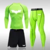 Bat Set 3 Piece Compression Rashgard - Short or Long Sleeve Quick Dry - Workout Shorts - Compression Pants - Image 16