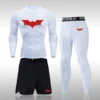 Bat Set 3 Piece Compression Rashgard - Short or Long Sleeve Quick Dry - Workout Shorts - Compression Pants - Image 14