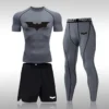 Bat Set 3 Piece Compression Rashgard - Short or Long Sleeve Quick Dry - Workout Shorts - Compression Pants - Image 27
